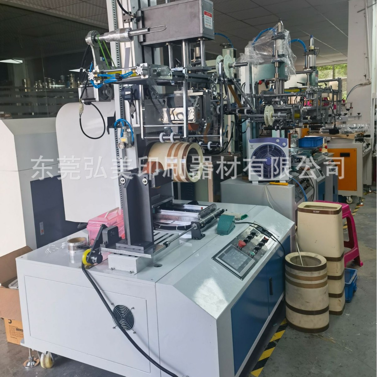 弘美HM-T400F圆面烫金机垃圾桶烫金机方形桶装饰烫印机热转印机