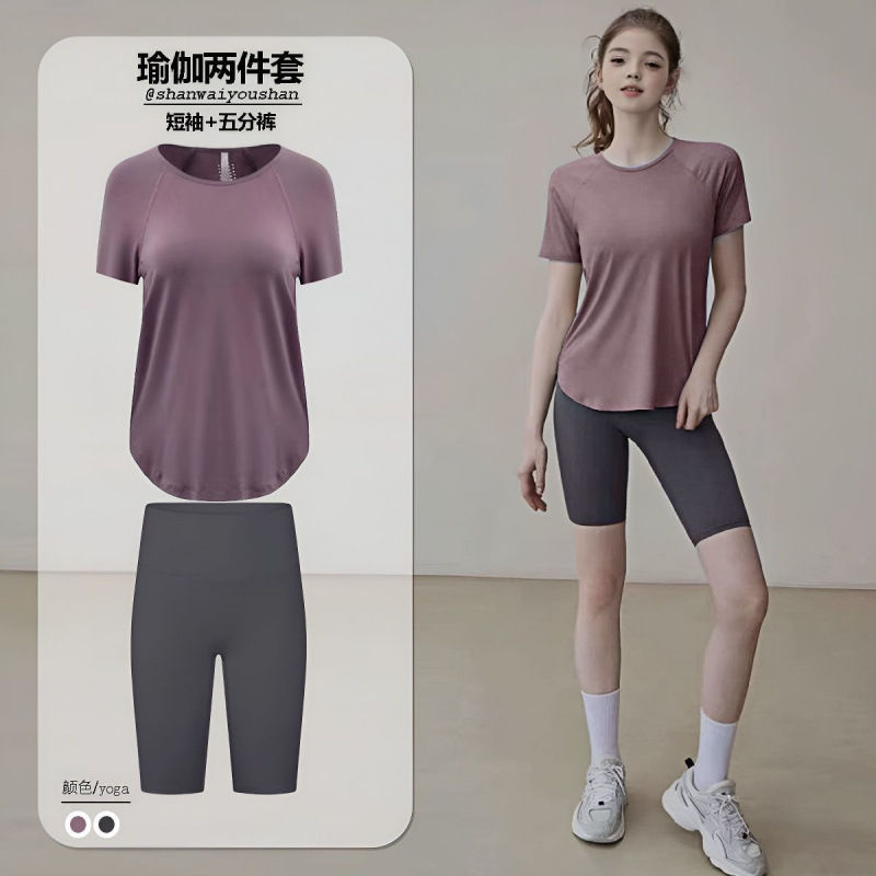 Camiseta deportiva de secado rápido para mujer de gran tamaño malla suelta casual de manga corta ropa de yoga para correr tops para mujer fábrica comercial de verano