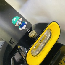 汽车摆件公仔弹簧饰品装饰立体硅胶卡通摩托粘贴改装车载装饰摆件