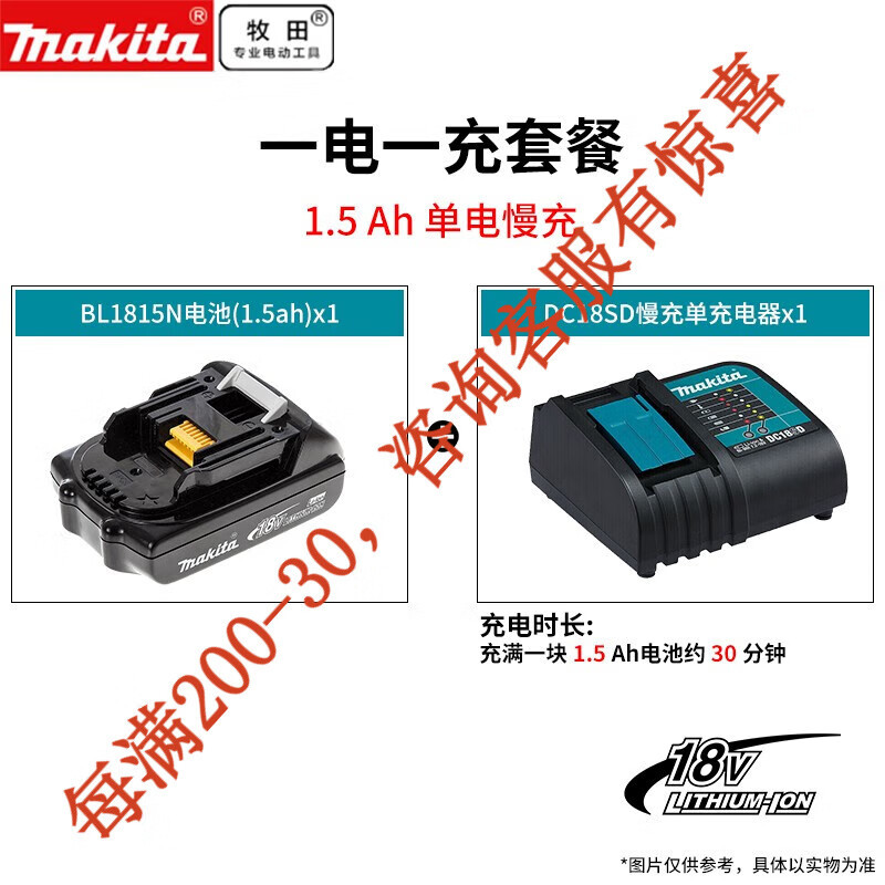 Muchieda 18V herramienta de carga de batería de litio muchieda pantalla de batería de carga eléctrica BL1860B