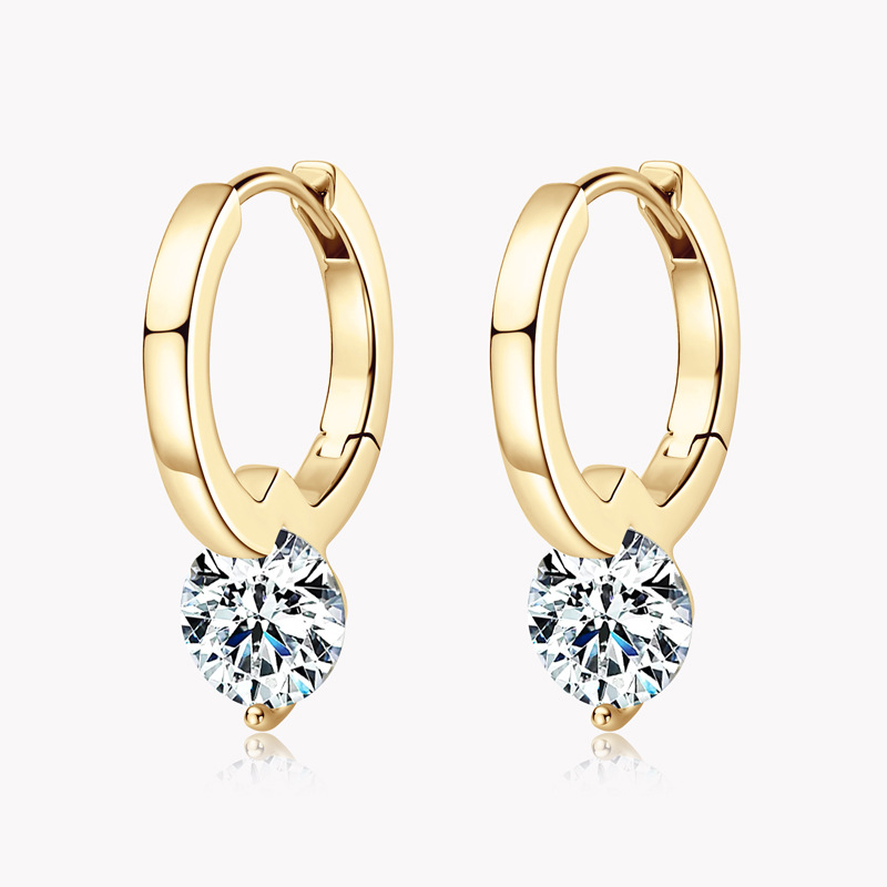 Daily Occasion 925 Sterling Silver Material 1 Pair 925 Sterling Silver Moissanite Water Droplets Earrings