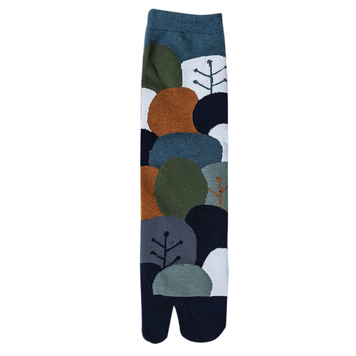 New men's cotton two-toe socks, two-toe socks, split-toe socks, pig's trotter socks, mid-tube two-toe socks, autumn and winter thick sweat-absorbent cartoon