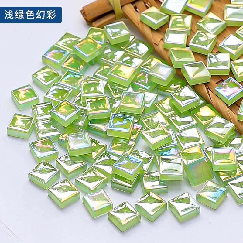 混合モザイク diy 手作りフリーストーンクリエイティブ生産材料カラークリスタルガラスルース粒子装飾自己粘着|undefined