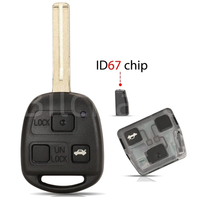 Car Keys Toyota/Lexus straight remote control - 3-key-4d67-chip