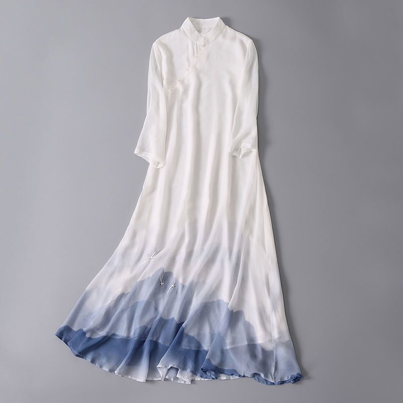 2025 New Improved Loose Zen Artistic Chinese-Style Qipao Fairy Chinese Tea Dress