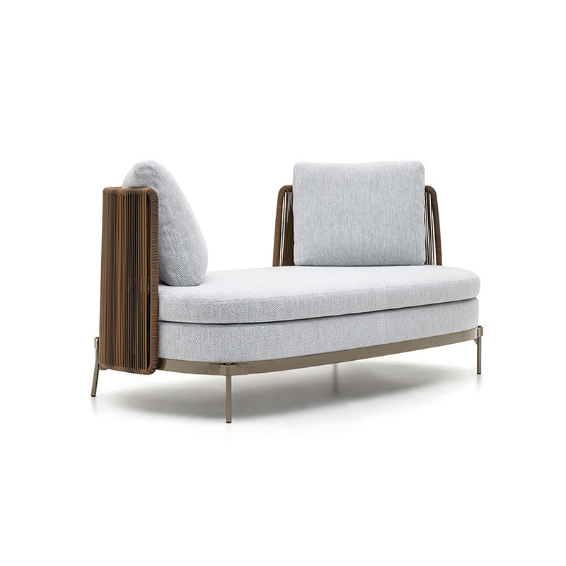 Sofá de caña patio al aire libre ocio silla de caña terraza villa jardín al aire libre impermeable combinación de muebles dobles