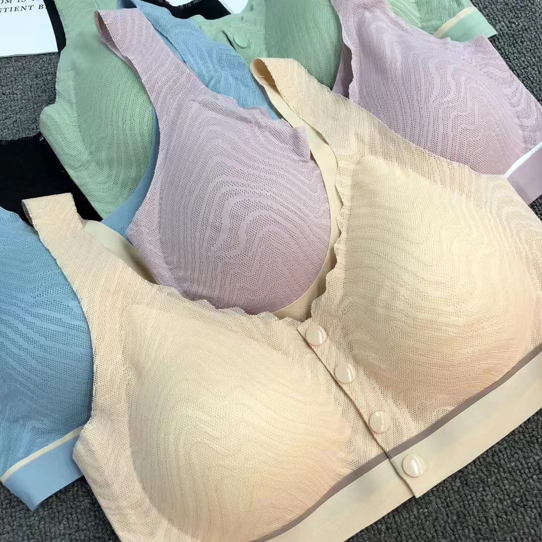 Nueva ropa interior deportiva de color sólido de las mujeres pequeño pecho push up pecho grande pequeño sujetador inalámbrico adhesivo sin costuras Sujetador deportivo