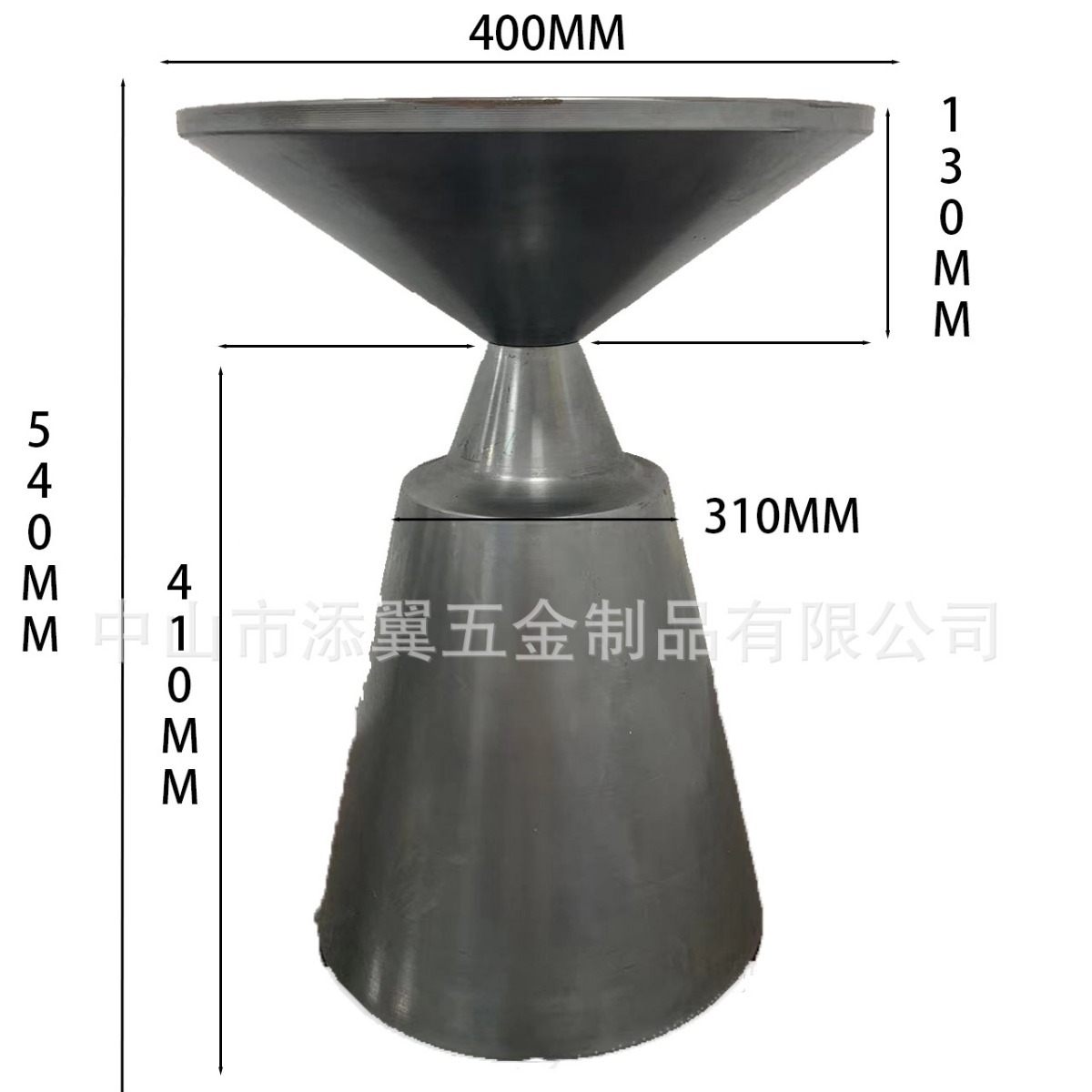 中山灯饰批发收腰底座茶桌餐桌底座五金件配件三合一套料轻奢圆形