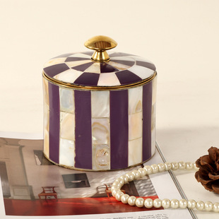 THOHO HOME India Imported Handmade Jewelry Box Cattle Bone Splicing High-grade Storage Jar Jewelry Box Model Room