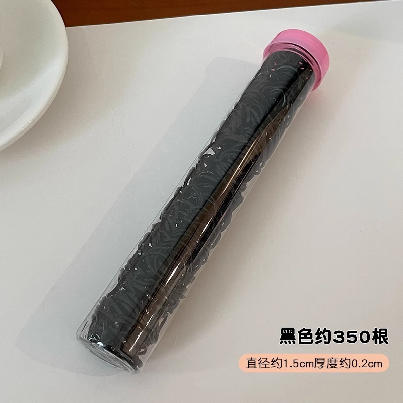 Desechable pequeña banda de goma colorida de las mujeres pequeña cubierta de cuero lazo de pelo cuerda de pelo no duele el pelo alto elástico banda de pelo de los niños tocado