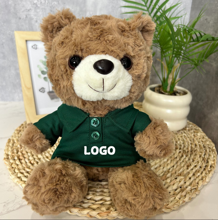 Juguetes de peluche suéter Teddy Bear agarre muñeca regalo corporativo logotipo imprimible chaqueta Teddy Bear muñeca