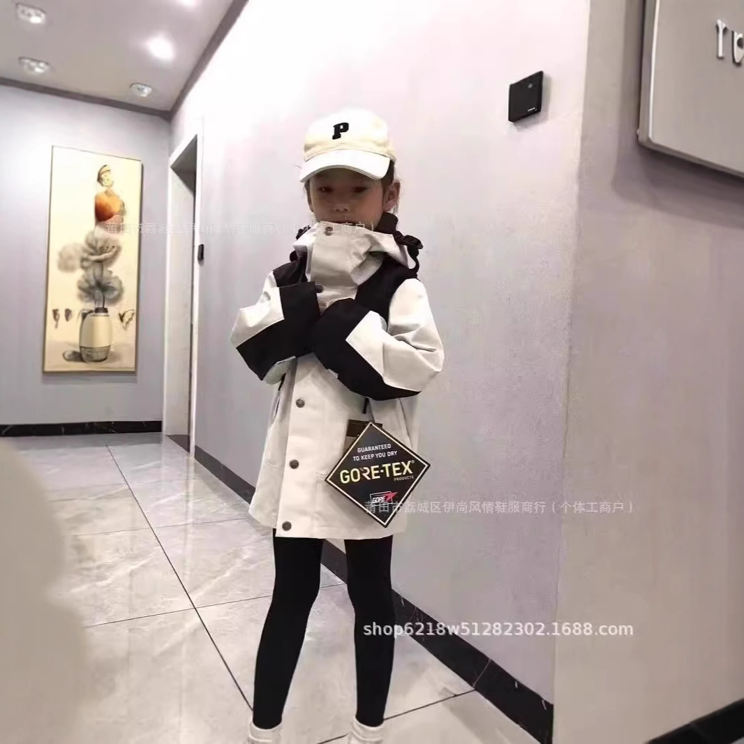 어린이 1990 자켓 3 대 1 TNF 방풍 방수 아동복 야외 하이킹 세트 캐주얼 코트의 미국 버전