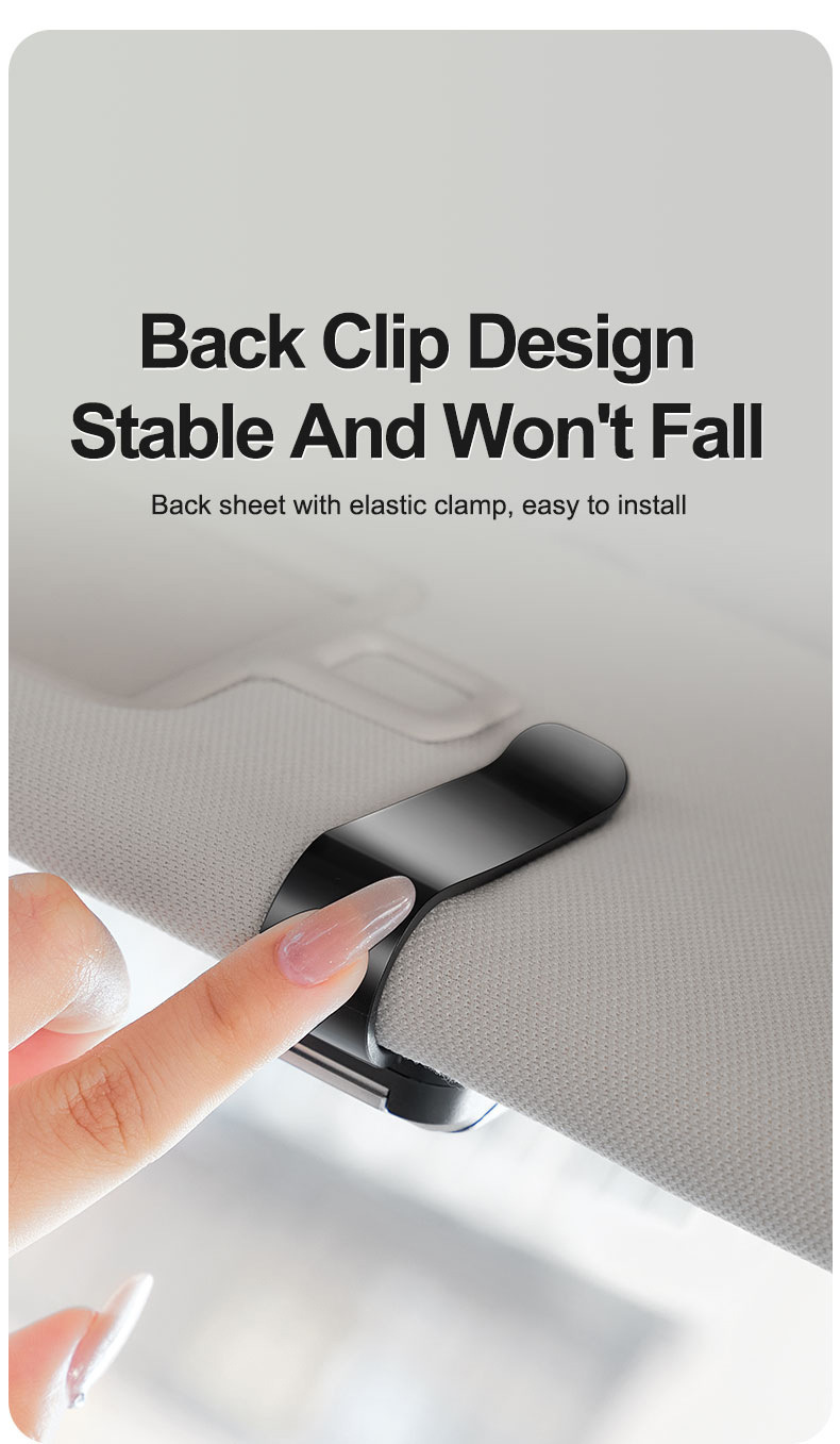 Cross-border 2025 new car glasses clip multifunctional sunglasses card storage clip sun visor creative storage clip