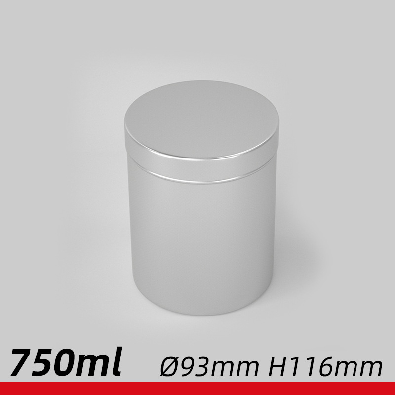 750ml铝罐 93*116mm大容量铝制茶叶罐 750g克盆栽取土大铝罐批发