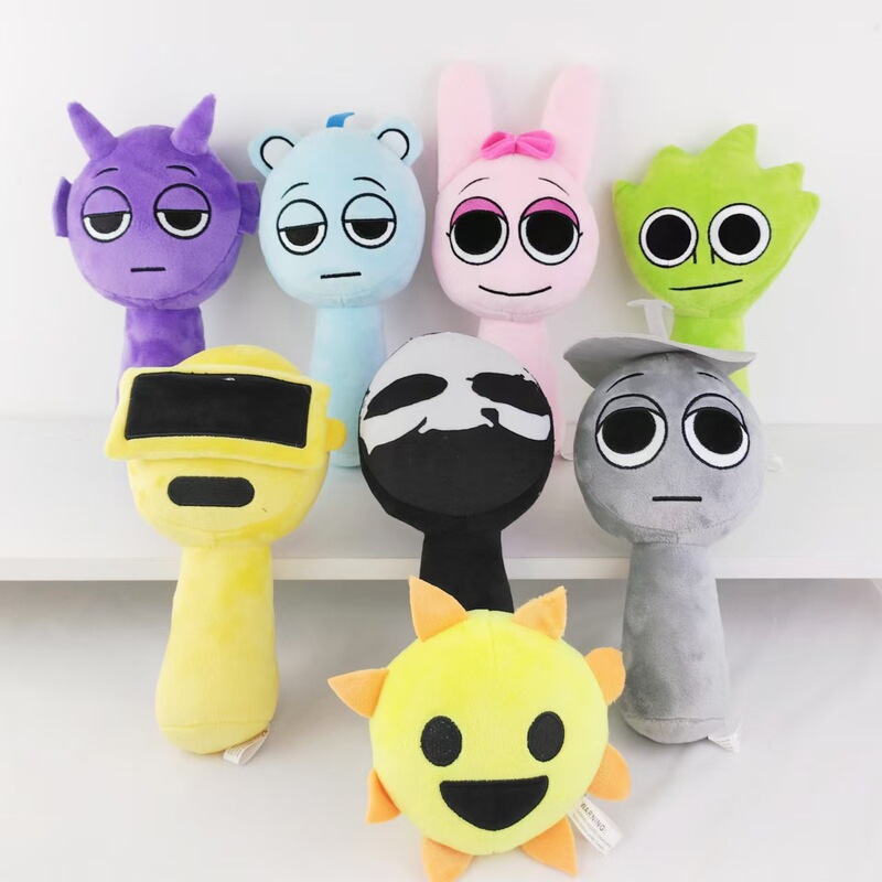 in stock cross-border new products rhythm box sprunki plug doll plush toy game peripheral doll