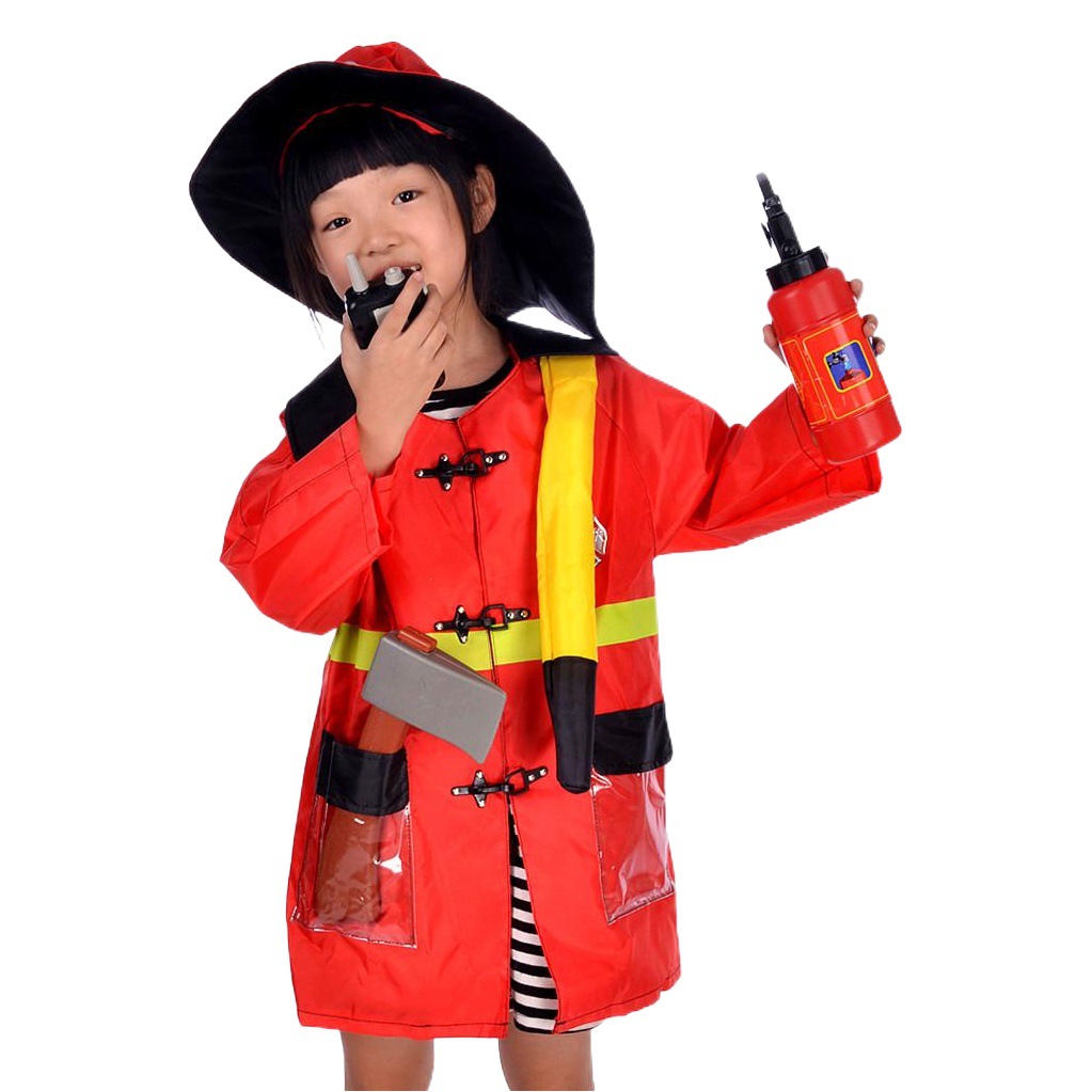Halloween Cosplay traje de bombero médico policía ingeniero pirata chef ropa + herramientas