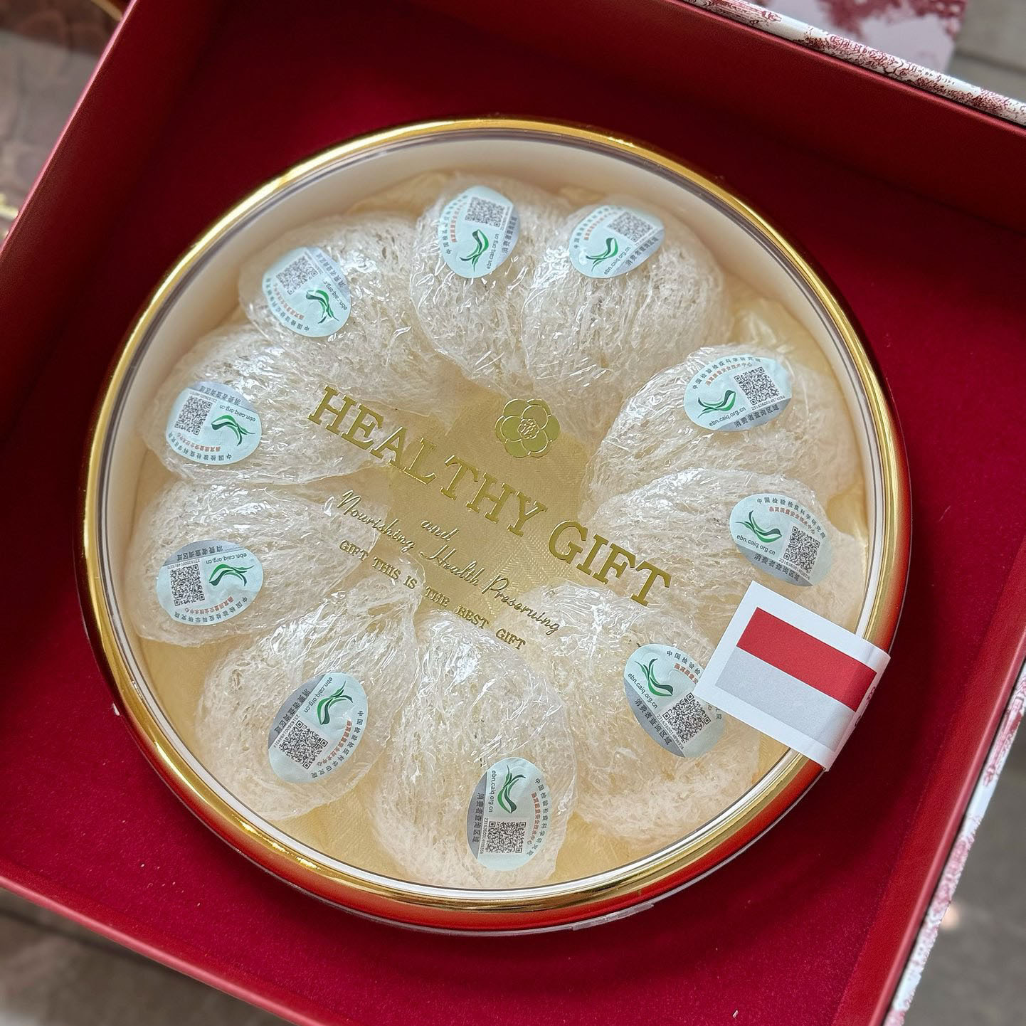 Red Velvet Eight Treasure Gift Box American Ginseng Dendrobium Red Ginseng Deer Antler Reishi Tangerine Peel 190g specifications