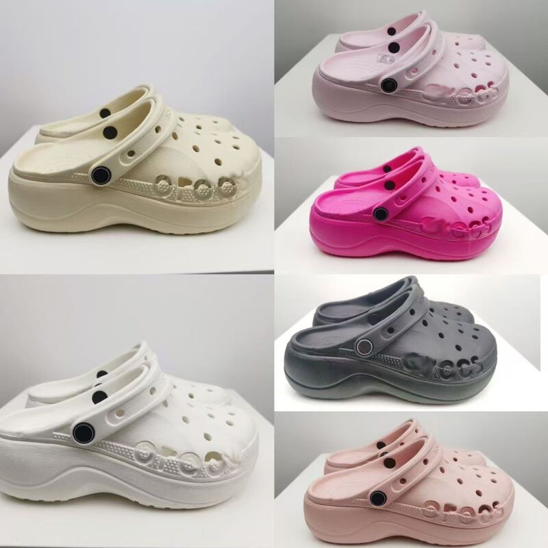 Cross Original Thick-Soled Baya Cloud Clogs Height-Increasing Women's Shoes for Summer Beach Casual Wear
