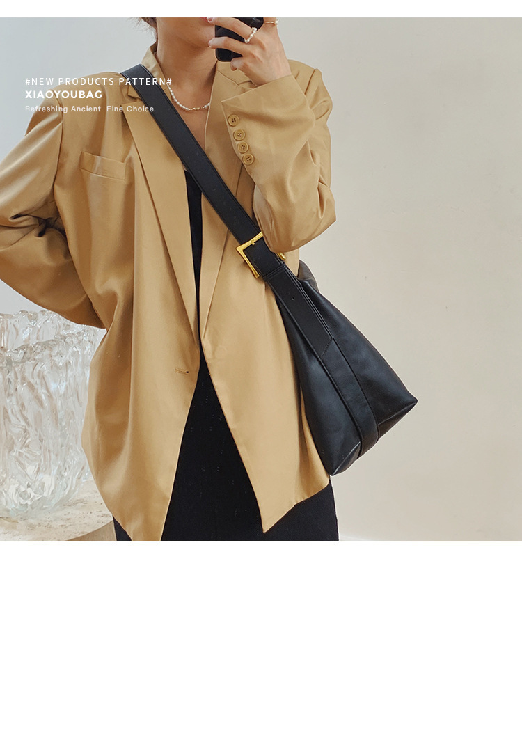  Soft Collapse Izjemno preprost Wind na eno ramo Big Small You Home Vsestranska moda za delo in delo Novo veliko_voghion.com