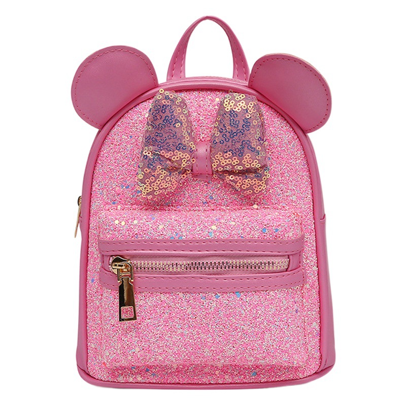 Factory in stock New Children's Bag Girl Fashion Trend Sequin Bow Ear Cute Backpack