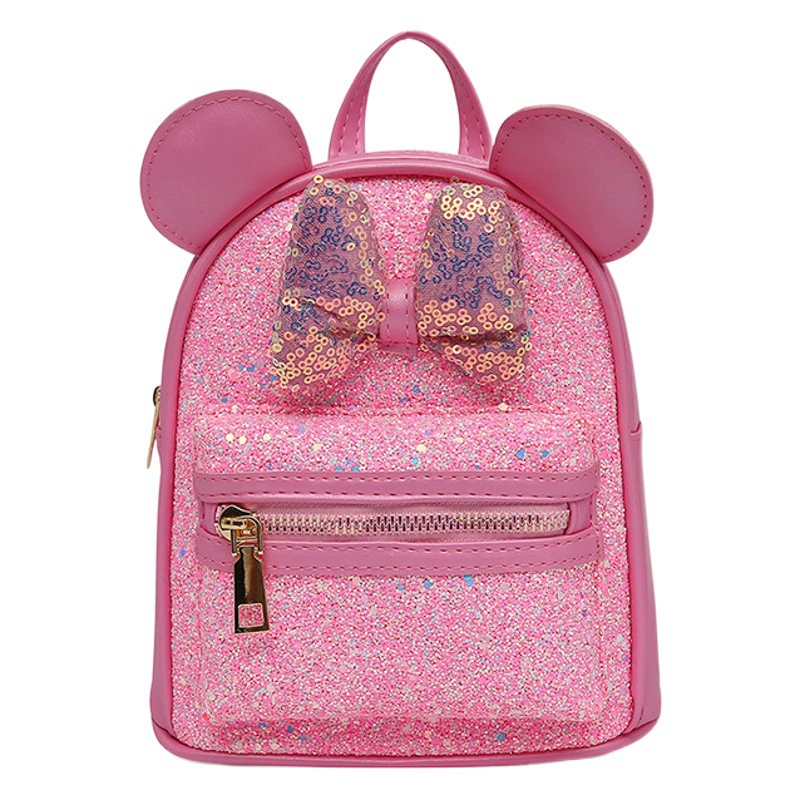 Фабрика в наличии Новая Детская сумка для девочек Модный тренд Блестки Лук Ухо Милый рюкзак
