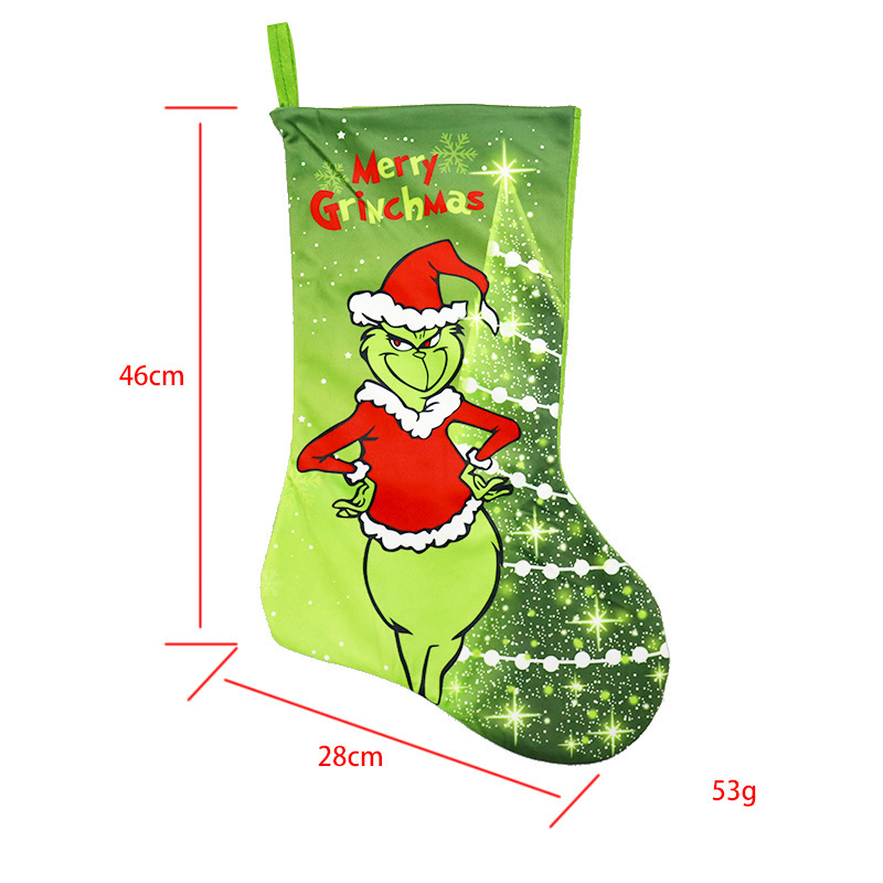 Christmas Decorations Grinch Christmas Stocking Christmas Green Hair Strange Stocking Green Hair Strange Candy Bag Decorations Pendant Christmas Decorations Grinch Christmas Stocking Christmas Green Hair Strange Stocking Green Hair Strange Candy Bag Decorations Pendant