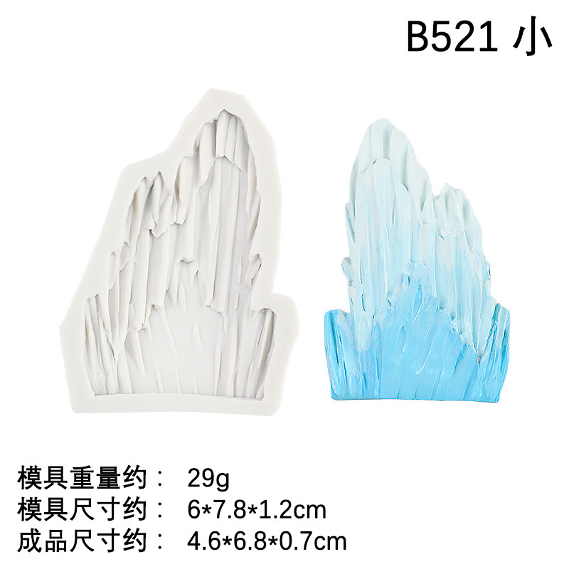 Molde de silicona en forma de iceberg de pingüino Molde de horneado de pastel de chocolate de fondant