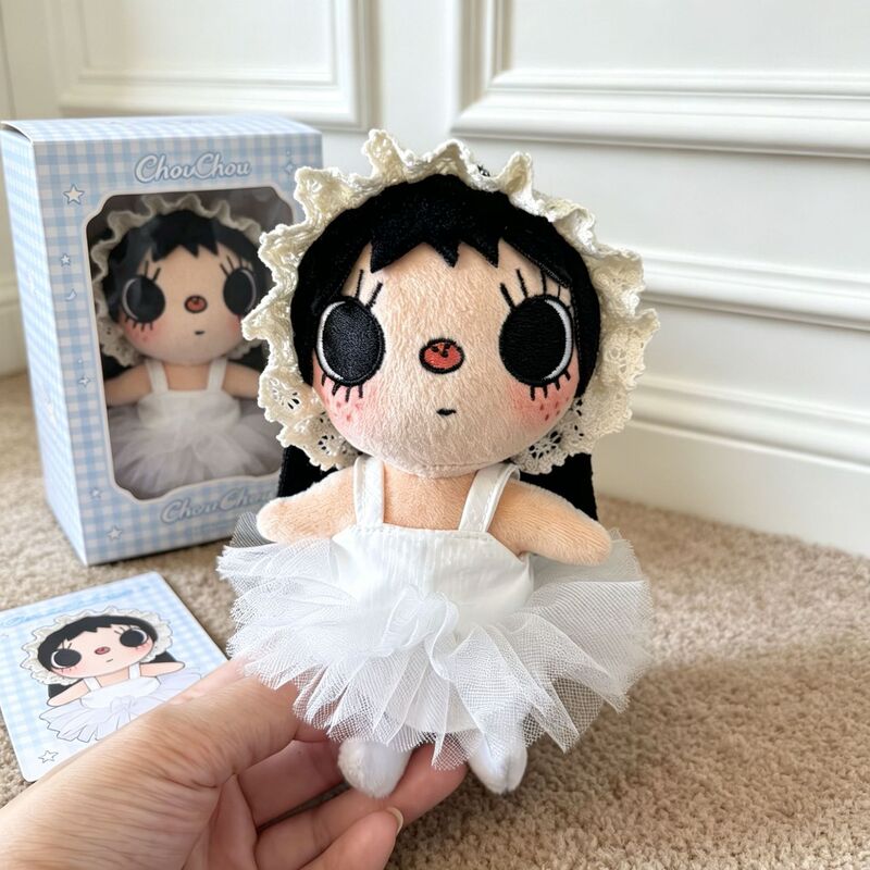 Only Doll Clothes】Suitable for Xiaoyu Yuy Doll Clothes, Plush Toy Pendant Clothes, Cute 10cm Polka Dot Dress Only Doll Clothes】Suitable for Xiaoyu Yuy Doll Clothes, Plush Toy Pendant Clothes, Cute 10cm Polka Dot Dress