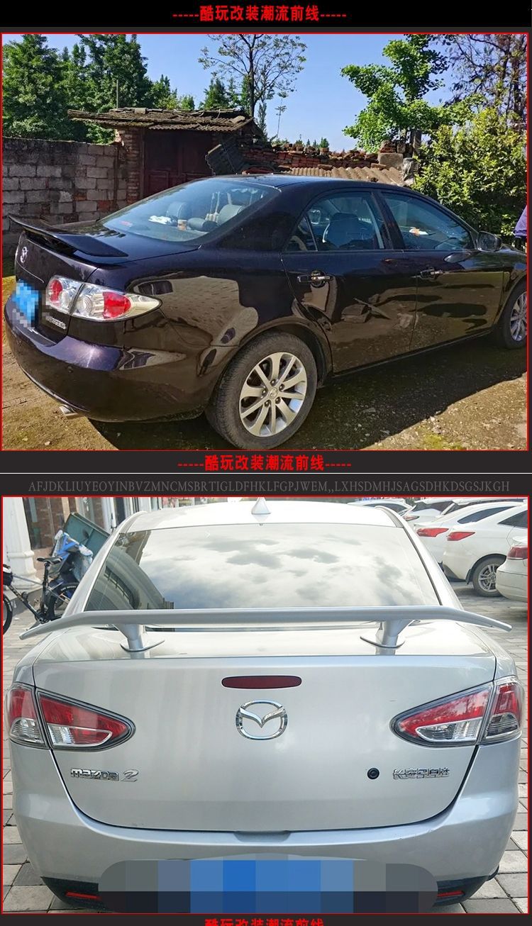 Suitable for Mazda 3 Angkesela Rear Wing Atez Xingyi Ruiyi Ma 2 Jinxiang Rear Wing Laoma 6 Rear Wing