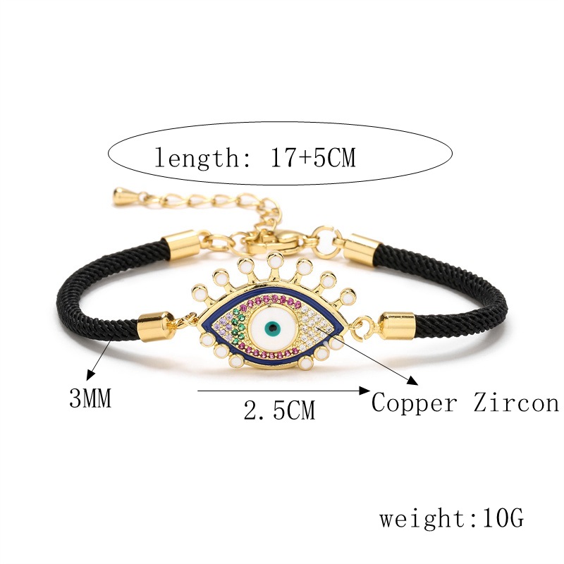 Fashion Eye Copper Bracelets Plating Zircon Copper Bracelets