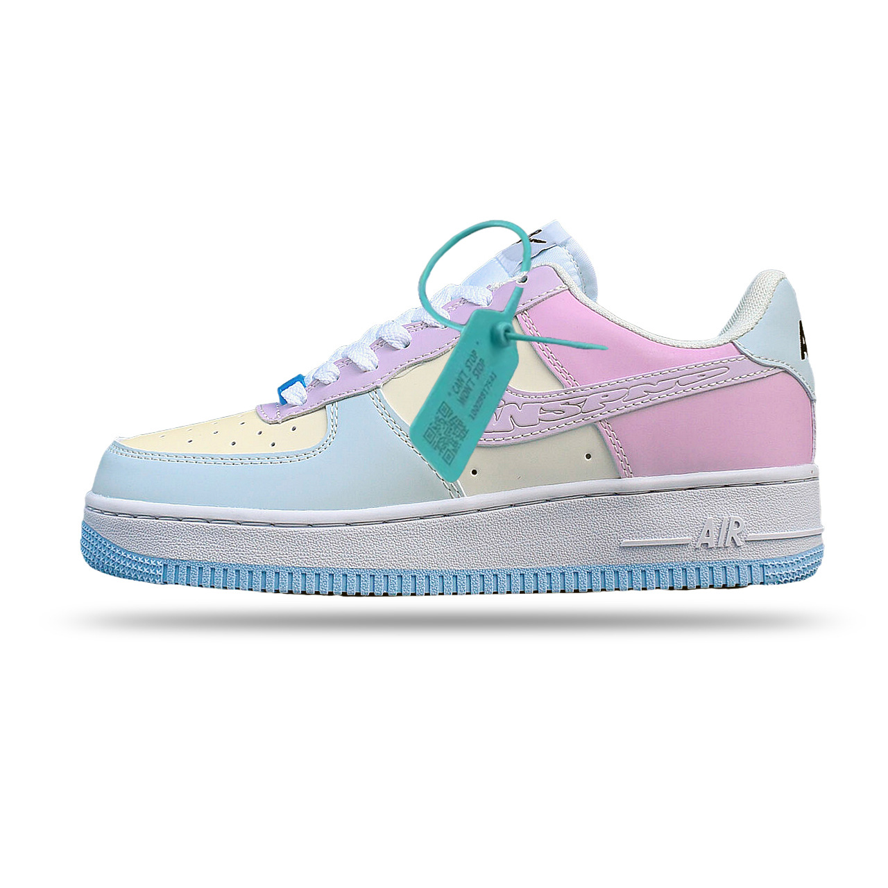 Naike Guan Air Force One Zapatos casuales para hombres y mujeres Zapatos blancos bajos clásicos de todo fósforo AF1 Pareja Zapatillas de deporte al aire libre