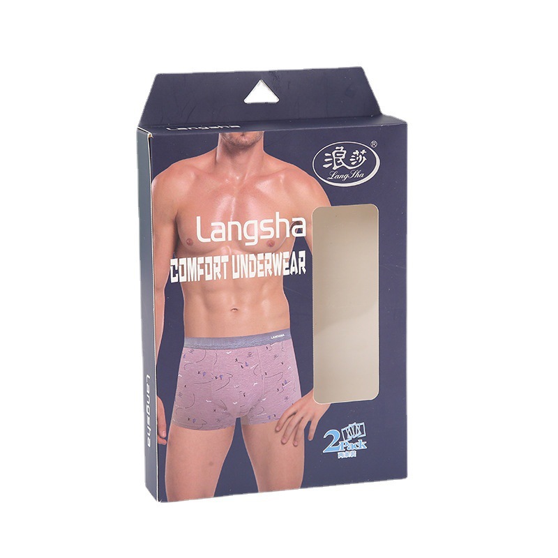 ropa interior de hombre calzoncillos cargador de pasta de dientes caja de embalaje plegable caja de color cartón blanco caja de ventana
