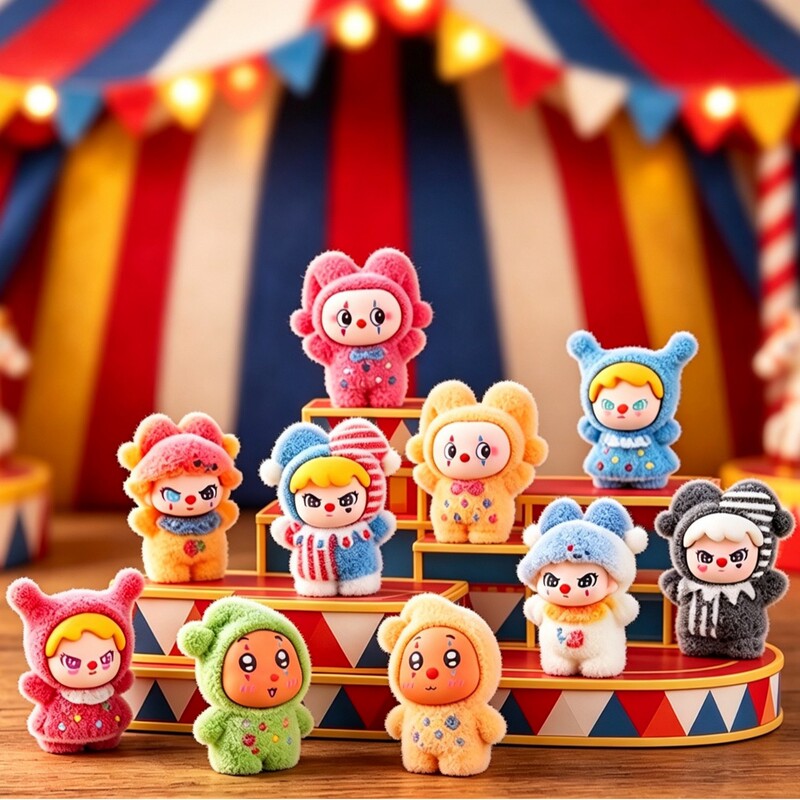 Flocked Circus Clown Cartoon Keychain Pendant Ins-Style Small Gift Bag Wholesale Small Gifts Trendy Toys Flocked Circus Clown Cartoon Keychain Pendant Ins-Style Small Gift Bag Wholesale Small Gifts Trendy Toys