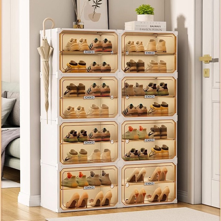 Shoe Cabinet for Home Entrance Shoe Storage Plastic Multi-Layer Non-Foldable Shoe Box Storage Box Transparent Dust-Proof Simple Shoe Rack Shoe Cabinet for Home Entrance Shoe Storage Plastic Multi-Layer Non-Foldable Shoe Box Storage Box Transparent Dust-Proof Simple Shoe Rack