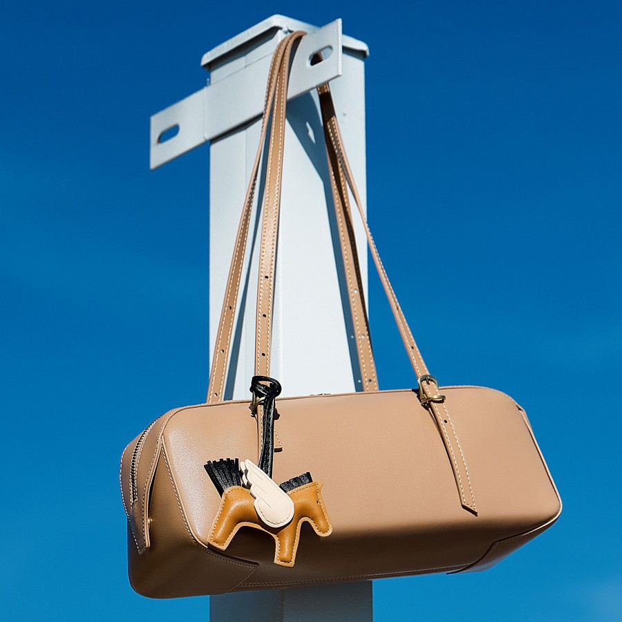 Genuine Leather Underarm Bag Vintage Bowling Bag For Women Versatile Niche Vegetable-Tanned Top Grain Cowhide Handbag - Thumbnail 4