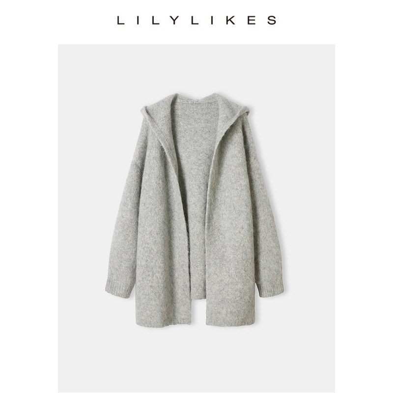 Lilylikes"Lily轻奢大被子"真丝羊绒/秘鲁阿尔巴卡羊驼澳毛开衫|undefined