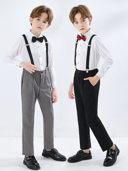 Children's white trousers for boys
