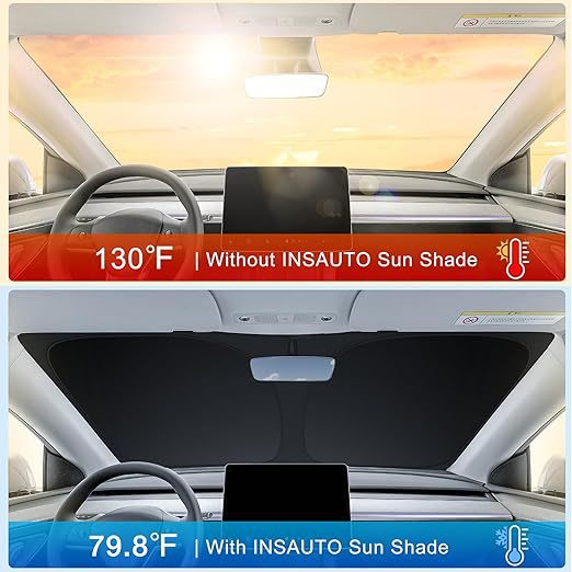 Customized Toyota Car-Specific Sunshade for Sun Protection and Heat Insulation, Foldable Sunshade for Camry, Rav4, Prius