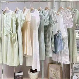 直播引流货上海拉谷25夏谷高品质连衣裙上衣裤裙品牌尾单清货批发