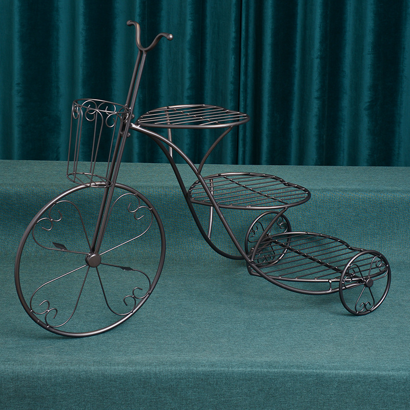 Soporte de pastel de hierro de estilo europeo creativo de tres capas decoración de mesa de postre cumpleaños boda multicapa en forma de corazón bicicleta merienda soporte