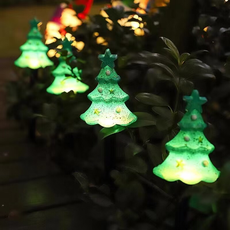 売れ筋LEDソーラークリスマスライト、五芒星、雪の結晶、庭、屋外、フェスティバル、芝生、地面に差し込むライト、装飾用ライト|undefined