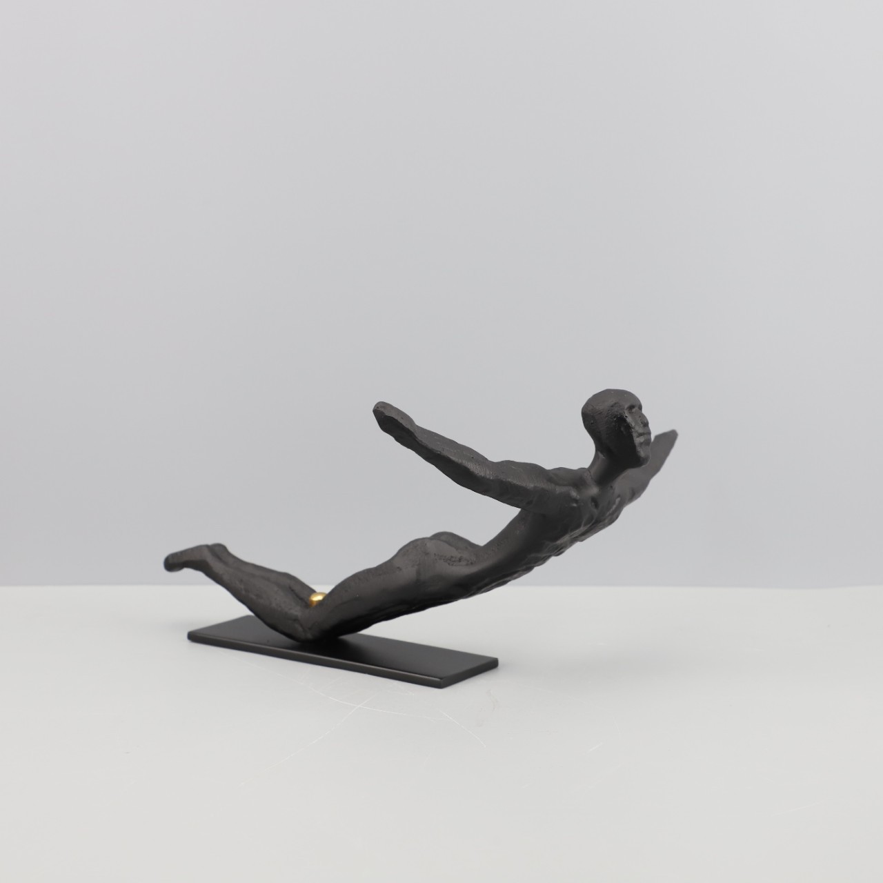 Nordic creative simple metal black figure sculpture ornaments living…