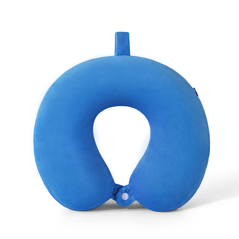 Verano helado sensación fría protección de cuello almohada en forma de U portátil almacenable memoria almohada de cuello de algodón almohada de avión almohada al por mayor existencias
