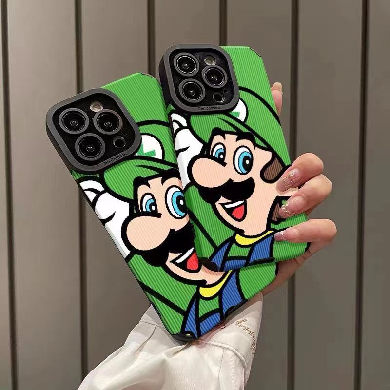 Foreign trade applicable Samsung A22 phone case Green Mario A10s A50 protective case all-inclusive protective case