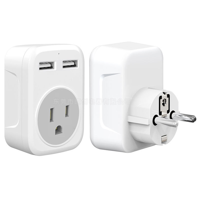 美规转德规插头 美式转欧式插头 美标转英标插头美标转美标转换器