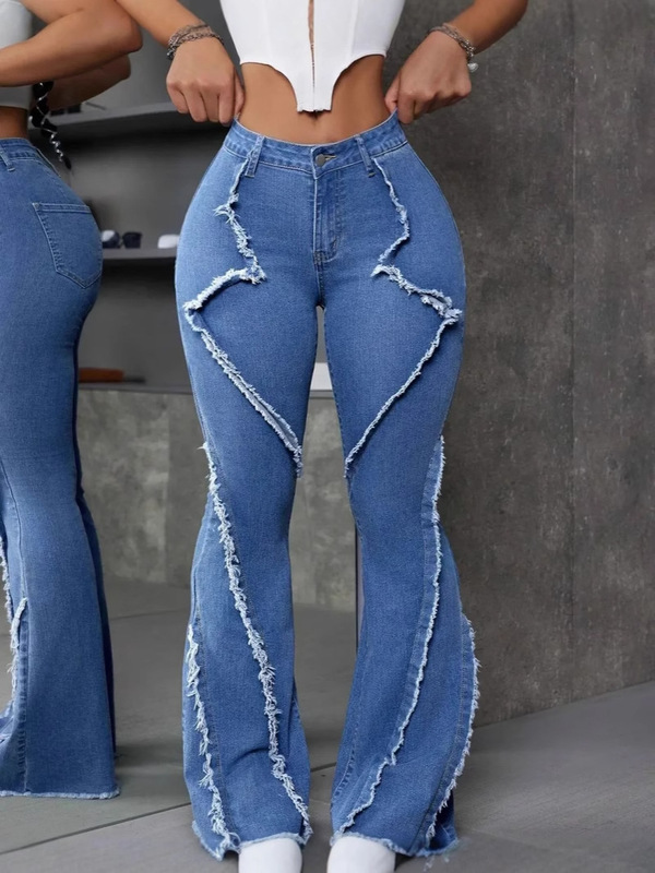 ジーンズレディースデニムパンツオーバーオールマルチポケットワイドレッグカーゴパンツ卸売|undefined