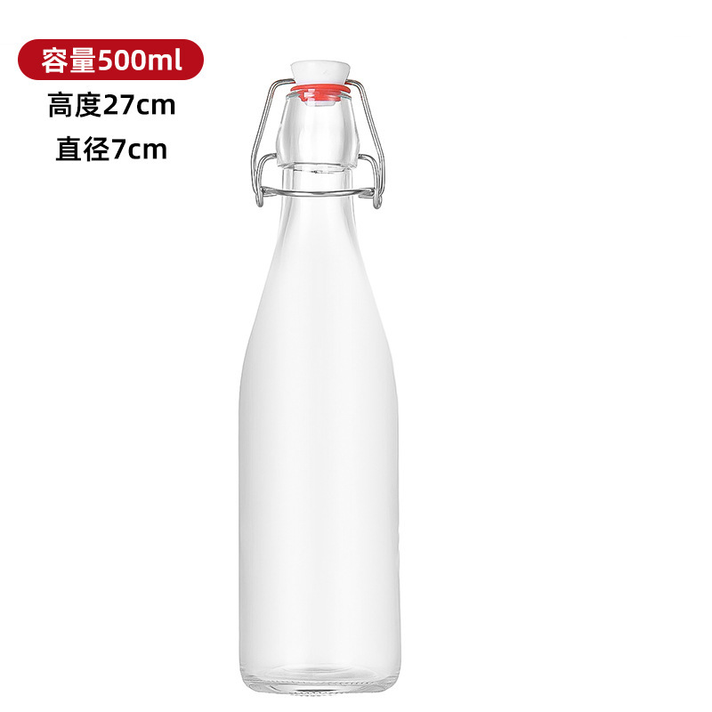 둥근 병 500ml, 투명