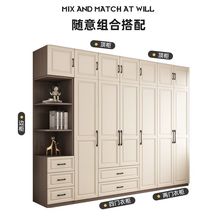 博鑫万家欧式实木衣柜家用卧室衣服收纳柜子衣柜小户型带抽屉衣橱