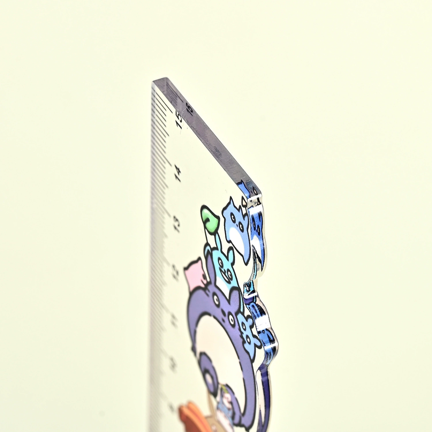 Cartoon acrylic cute teaching ruler with animals for elementary school students