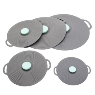 Silicone Two-Color Fresh-Keeping Lid, Bowl and Pot Lid, Creative Vacuum Fresh-Keeping Lid, Refrigerator Food Anti-Odor Sealing Lid